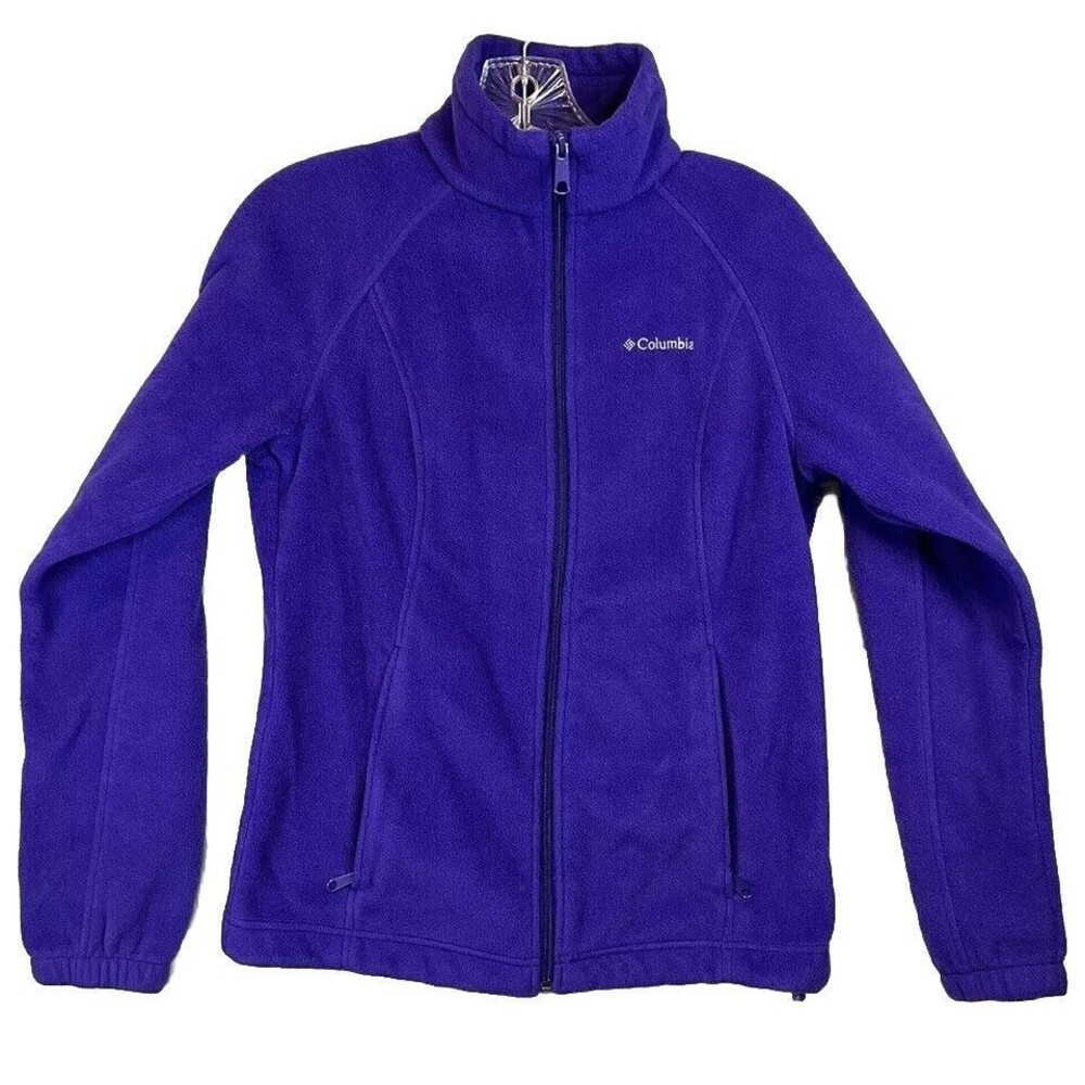 Columbia Women's Small Benton Springs Full Zip Warm Fleece Jacket Grape Purple